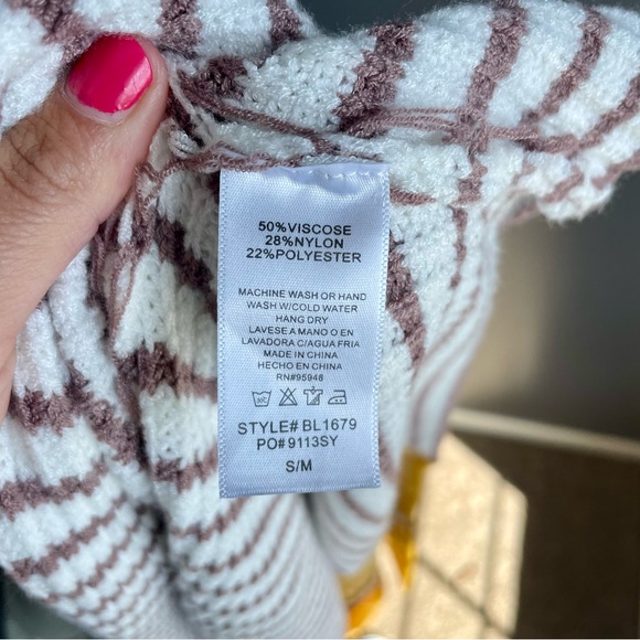 Cozy Co Women Striped Dolman Batwing Open Cardigan in size Small/Medium - Picture 3 of 6